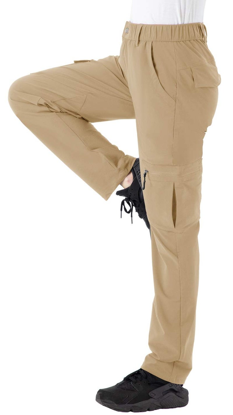 Rdruko Women's Waterproof Hiking Pants Quick Dry Stretch Lightweight Outdoor UPF 50+ Fishing Travel Camping Pants Khaki X-Small - Image 2